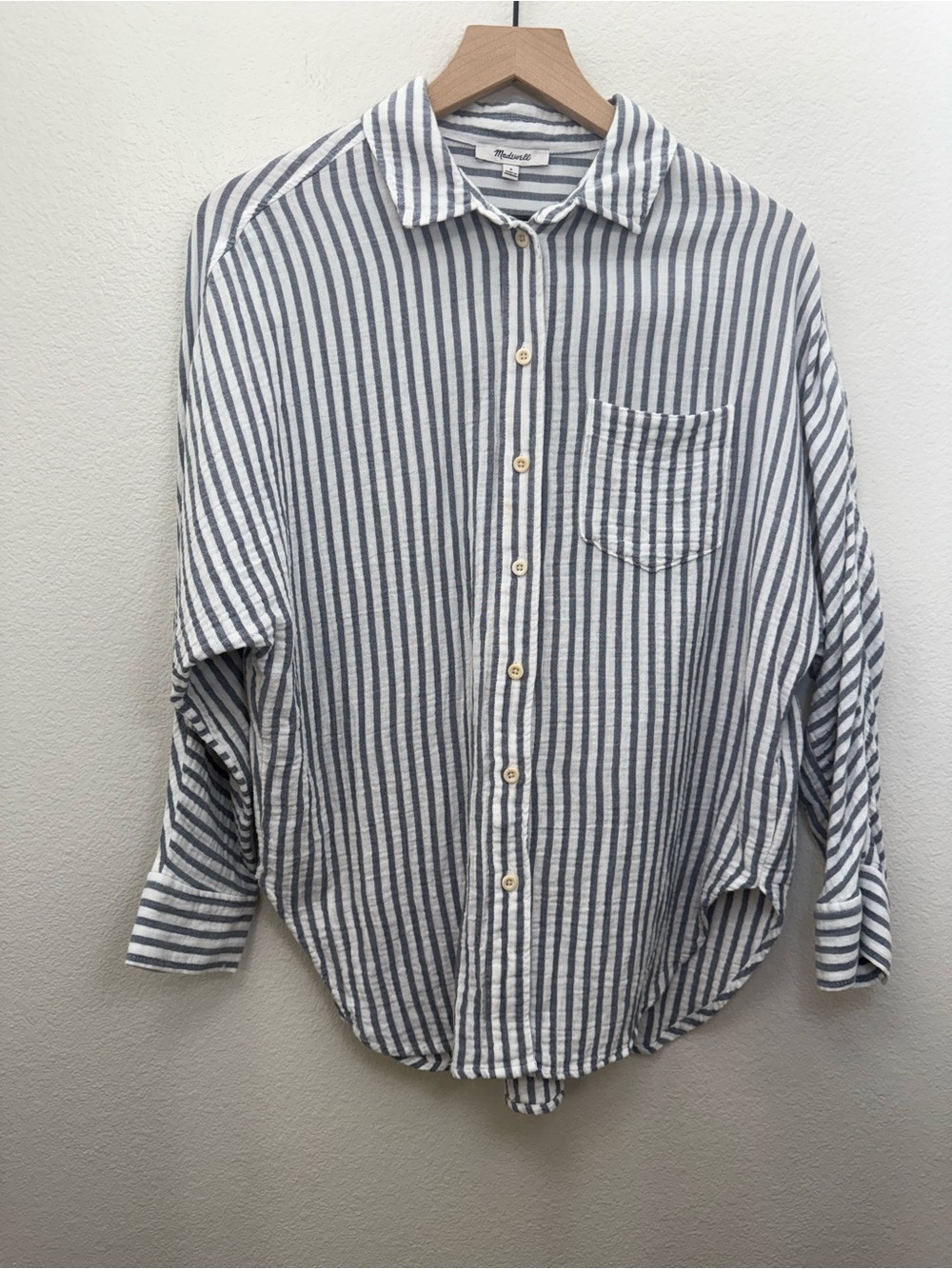 Madewell Long Sleeve Dolman Shirt in Stripe - Women's Small - Picture 6 of 14
